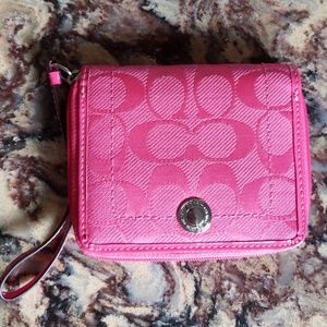 Coach Signature Wallet with Wrist Strap